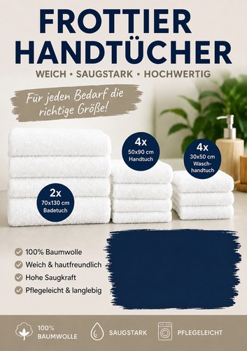 Handtuch set teilig weiß - set,