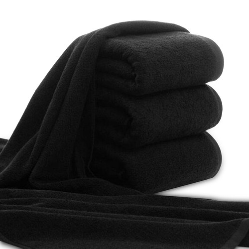 10x duschtuch schwarz - schwarz, 100%